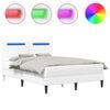 vidaXL Struttura del letto con testiera Bianco 120 x 190 cm Similpelle