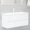 vidaXL Mobile Lavabo Bianco 100x38,5x45 cm in Legno Multistrato
