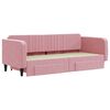 vidaXL Divano Letto Estraibile con Cassetti Rosa 90x200 cm Velluto