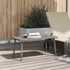 vidaXL Tavolino da Giardino Rettangolare Grigio 80x40x37 cm Polyrattan
