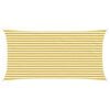vidaXL Telo Ombra Giallo e Bianco 2,5 x 6 m HDPE
