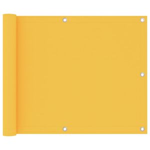vidaXL Paravento da Balcone Giallo 75x300 cm in Tessuto Oxford