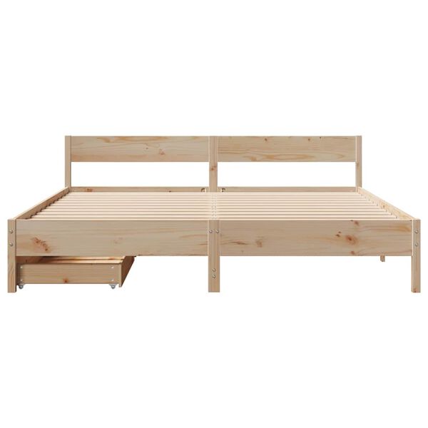 vidaXL Letto senza Materasso 200x200 cm in Legno Massello di Pino