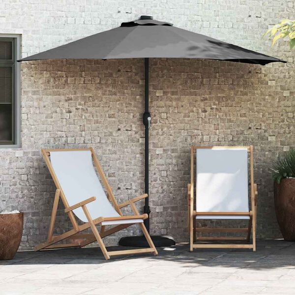 vidaXL Ombrello da giardino Antracite 294 x 150 x 224 cm