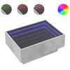 vidaXL Tavolino Salotto con LED Grigio Cemento 70x50x30 cm Multistrato