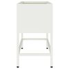vidaXL Vaso da Giardino Rialzato Bianco 60 x 26 x 48 cm Acciaio