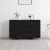 vidaXL Credenza Rovere Nero 120 x 41 x 75 cm Legno multistrato
