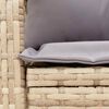 vidaXL Sedia a Dondolo da Giardino con Cuscini in Polyrattan Beige