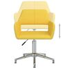 vidaXL Sedie da Pranzo Girevoli 2 pz Gialle in Tessuto
