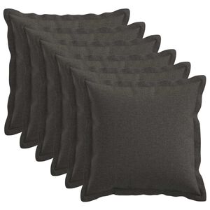 vidaXL Federa 6 pz HOUTEN Grigio Scuro 30 x 30 cm Lino
