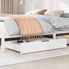 vidaXL Cassettoni da Letto 2 pz Bianchi 95x55x17cm Legno Massello Pino