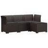 vidaXL Divano da giardino 4 posti con cuscini aspetto rattan PP