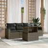 vidaXL Set Divano da Giardino 5 pz con Cuscini Grigio in Polyrattan