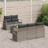 vidaXL Set Divano da Giardino con cuscino 6 pcs Grigio polyrattan