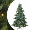 vidaXL Albero di Natale Artificiale con Rami Pieghevoli Verde 180 cm