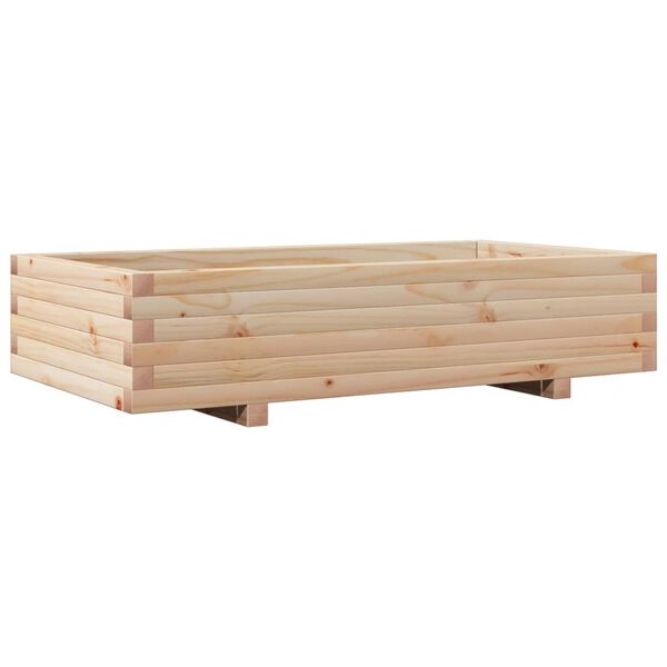 vidaXL Fioriera da Giardino 110x60x26,5 cm in Legno Massello di Pino