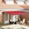 vidaXL Tessuto per Tenda con Rosso 400 &times; 350 cm Poliestere
