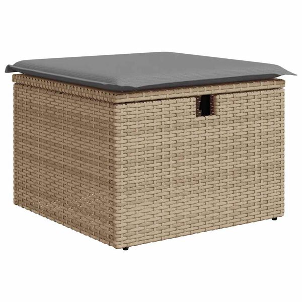 vidaXL Set Divano da Giardino 2 pz con Cuscini Beige Polyrattan Acacia