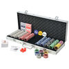 vidaXL Set da Poker con 500 Chips Laser in Alluminio