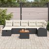 vidaXL Set Divano da Giardino con cuscino 8 pcs Nero polyrattan
