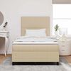 vidaXL Letto a molle Grigio chiaro e bianco 203 x 120 x 128 cm