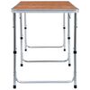 vidaXL Tavolo da Campeggio Pieghevole in Alluminio 180x60 cm