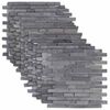 vidaXL Piastrelle Mosaico Grigio 30 x 30 cm Marmo