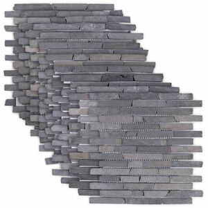 vidaXL Piastrelle Mosaico Grigio 30 x 30 cm Marmo