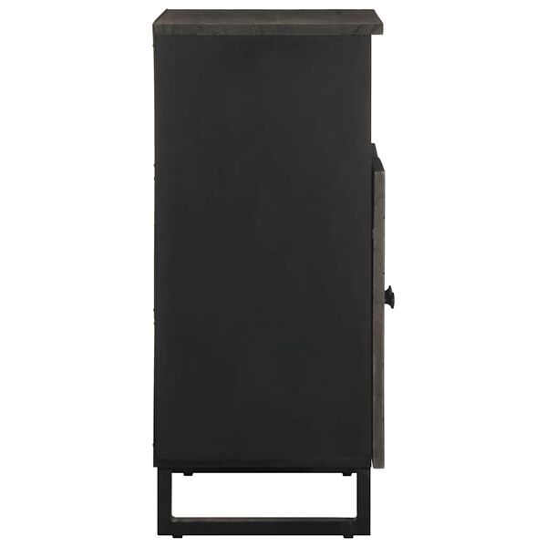 vidaXL Credenza Nera 60x33x75 cm in Legno Massello di Mango