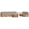 vidaXL Set di divani da esterno 7 pcs Grigio Naturale e Chiaro