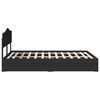 vidaXL Letto con Contenitore Nero 150 x 200 cm Legno multistrato