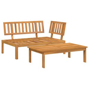 vidaXL Set Divani Pallet da Giardino 2pz in Legno Massello di Acacia