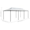 vidaXL Gazebo 600x298x270 cm Bianco 180g/m²