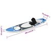 vidaXL Set Tavola da SUP Gonfiabile Blu 300x76x10 cm