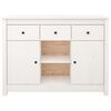 vidaXL Credenza Bianca 100x35x74,5 cm in Legno Massello di Pino