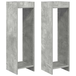vidaXL Supporto per piante 2 pcs Grigio Cemento 30 x 30 x 100 cm