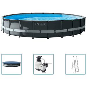 Intex Set Piscina Rotonda Ultra XTR Frame 610x122 cm