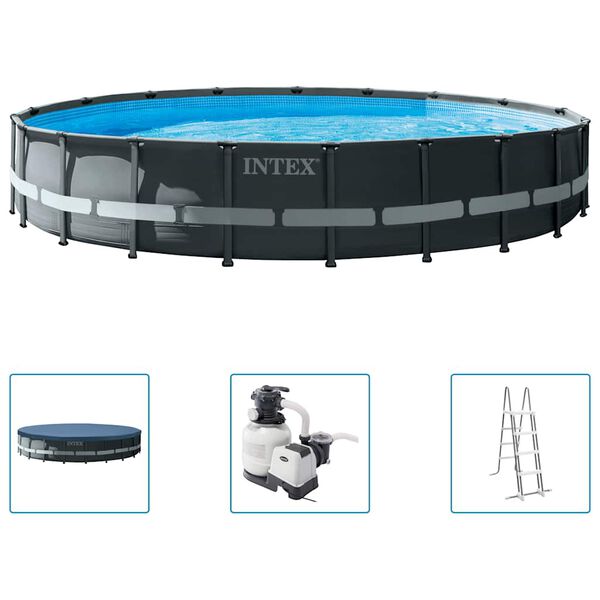 Intex Set Piscina Rotonda Ultra XTR Frame 610x122 cm