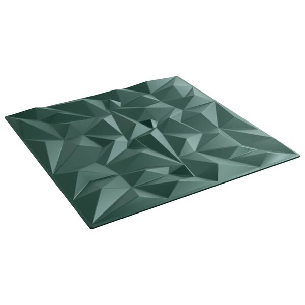 vidaXL Pannelli da parete 24 pcs Verde ametista 50 x 50 cm Schiuma XPS