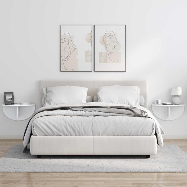 vidaXL Scaffale da parete Bianco Lucido 48 x 24 x 24 cm