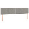 vidaXL Testiera Grigio Chiaro 200x5x78/88 cm in Velluto