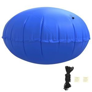 vidaXL Cuscino Invernale per Piscina Blu &Oslash; 220 x 140 cm PVC