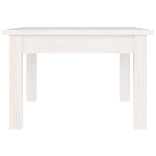 vidaXL Tavolino da Salotto Bianco 45x45x30 cm Legno Massello di Pino