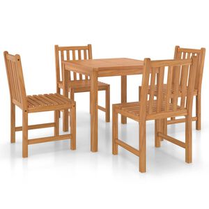vidaXL Set da pranzo da giardino 5 pz 80x80 cm in legno massello di teak