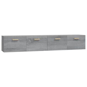 vidaXL Mobili Parete 2 pz Grigio Sonoma 100x36,5x35 cm in Multistrato