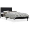 vidaXL Giroletto Nero 90x190 cm in Legno Multistrato e Metallo
