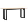 vidaXL Tavolino Salotto Telaio a O 110x40x45cm Legno Pino e Acciaio