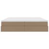 vidaXL Letto con contenitore e materasso Cappuccino 200 x 200 cm