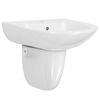 vidaXL Lavabo Bianco 52 x 45 x 49 cm Ceramica Smaltata