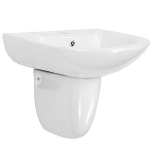 vidaXL Lavabo Bianco 52 x 45 x 49 cm Ceramica Smaltata